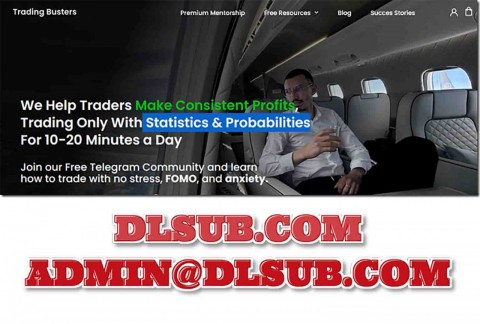 Course platform screenshot showing Trading Busters – US30 Busters Strategy online training program